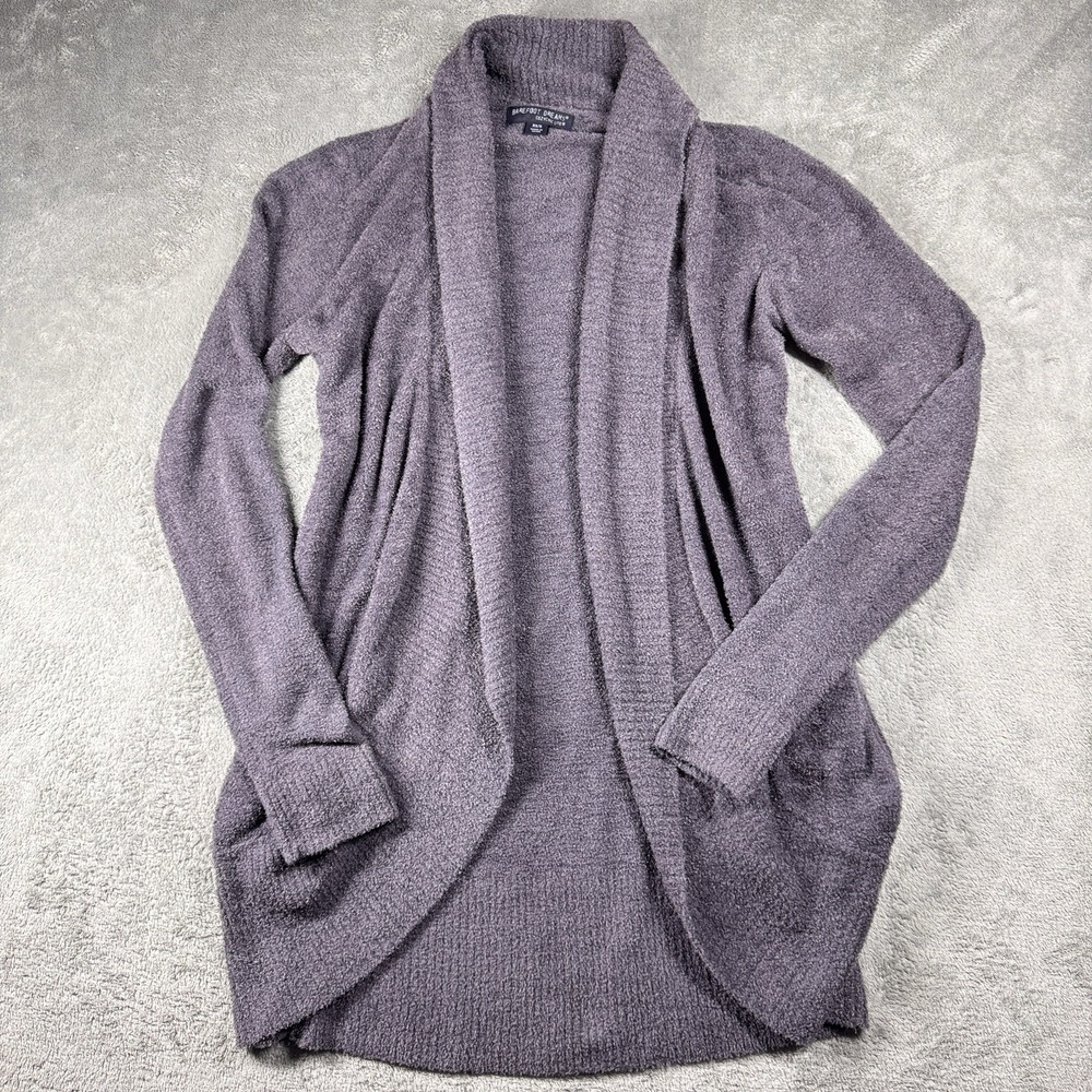 Barefoot Dreams CozyChic Lite Circle Cardigan XS/S Gray Purple Style 452